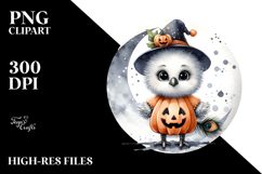Washed Watercolor of Cute Baby Peacock, Halloween PNG Product Image 2