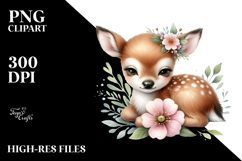 Sleeping Baby Deer PNG Product Image 2