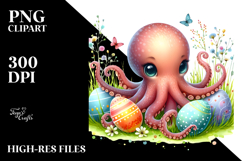 Adorable Baby Octopus on Easter Eggs Product Image 2