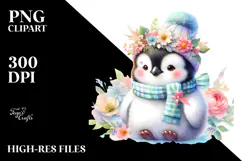 Colorful Baby Penguin PNG Product Image 2