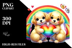 Rainbow Golden Retriever PNG Product Image 2