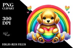 Rainbow Golden Retriever PNG Product Image 2