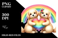 Rainbow Golden Retriever PNG Product Image 2