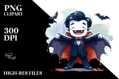 Funny Halloween Vampire, Simple PNG Product Image 2