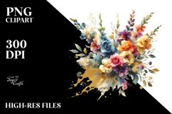 Abstract Bouquet with Snapdragon Splash | Sublimation Product Image 1