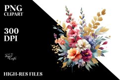 Vibrant Abstract Bouquet with Snapdragon | Sublimation Product Image 1