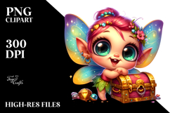 Vibrant Goofy Cute Baby Fairy PNG Product Image 2
