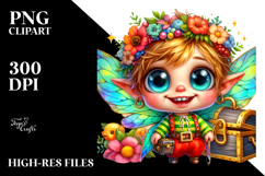 Vibrant Goofy Cute Baby Fairy PNG Product Image 2