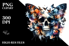 Grunge Skull PNG Product Image 2