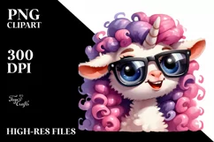 Funny Poney with Sunglasses PNG Product Image 3