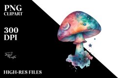 Magical Celestial Mushroom | Clipart Product Image 1