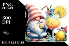 Whimsical Cocktail Gnome PNG Product Image 2