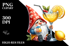 Whimsical Cocktail Gnome PNG Product Image 2
