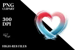 Paintbrush Style Heart, Transparent PNG Product Image 2