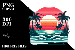 Retro Tropical Sunset, 20 oz Tumbler Product Image 2