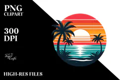 Retro Tropical Sunset, 20 oz Tumbler Product Image 2