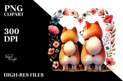 Cute Doodled Shiba Inu PNG Product Image 2