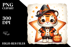 Cute Baby Tiger Halloween PNG Product Image 2