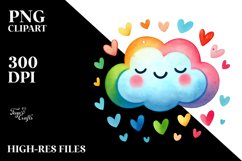 Simple Cloud with Blood and Hearts PNG Product Image 2