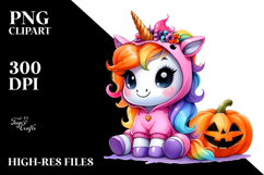 Style Halloween Unicorn PNG Product Image 2