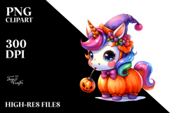 Style Halloween Unicorn PNG Product Image 2