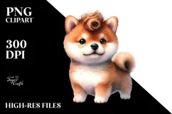 Watercolor Shiba Inu PNG Product Image 2
