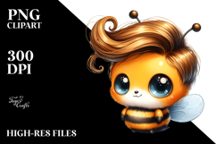 Watercolor Baby Bee PNG Product Image 2