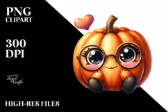 Cute Watercolor Baby Pumpkin Clipart Product Image 1