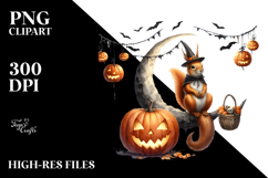 Cute Squirrel with Halloween Costume PNG Product Image 2