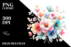 Boho Heart Flower PNG Product Image 2