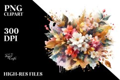 Abstract Vibrant Bouquet with Jasmine | Sublimation | Product Image 1