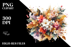 Abstract Vibrant Bouquet with Jasmine | Sublimation | Product Image 2
