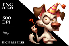 Cute Dog with Mock Seriousness PNG Product Image 2