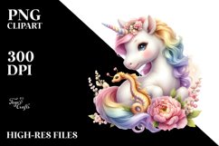 Baby Unicorn with Snapdragon | Clipart Product Image 1