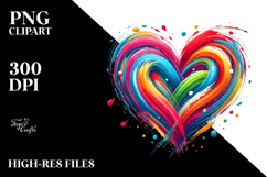 Simple Heart with Wings PNG Product Image 2
