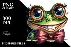 Proud Frog with Big Eyes, Transparent PNG Product Image 1