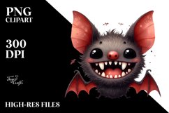 Funny Halloween Bat Smile Sublimation Clipart Product Image 3