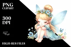 Cute Fairy Watercolor PNG Product Image 1