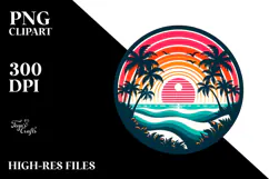 Retro Tropical Rainbow Sunset, 20 oz Tumbler Product Image 2