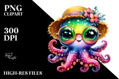 Colorful Summer Baby Octopus Clipart Product Image 3