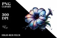 -like Glossy Petunia Watercolor | Sublimation | Clipart. Product Image 3