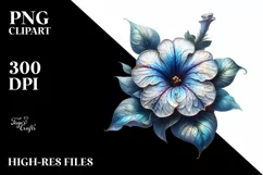 -like Glossy Petunia Watercolor | Sublimation | Clipart. Product Image 3