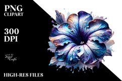 -like Glossy Petunia Watercolor | Sublimation | Clipart. Product Image 3