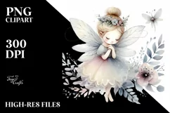 Washed Whimsical Fairy | Sublimation | Clipart Product Image 1