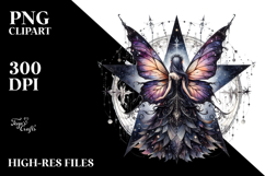 Gothic Fairy on Star PNG Product Image 2