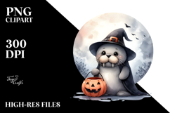 Cute Baby Walrus Halloween PNG Product Image 2
