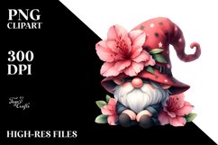 Gnome with Azalea PNG Product Image 2
