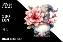 Gnome with Azalea PNG Product Image 2