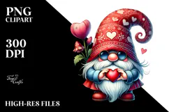 Detailed Gnome with Heart Sign PNG Product Image 2