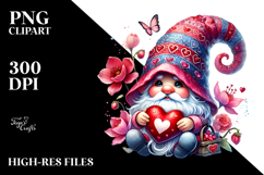 Detailed Gnome with Heart Sign PNG Product Image 2